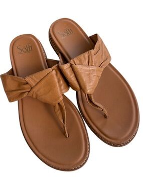 Like New Sofft Leather Essie Sandals Tan Size 9.5